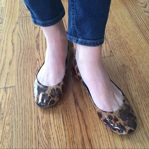 Tory Burch leopard print ballet flats, size 5